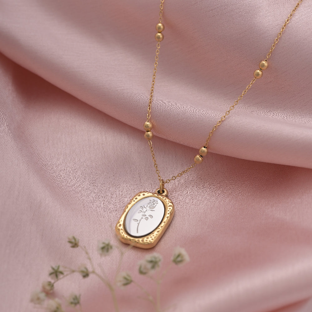 Classic Rose Pendant Necklace