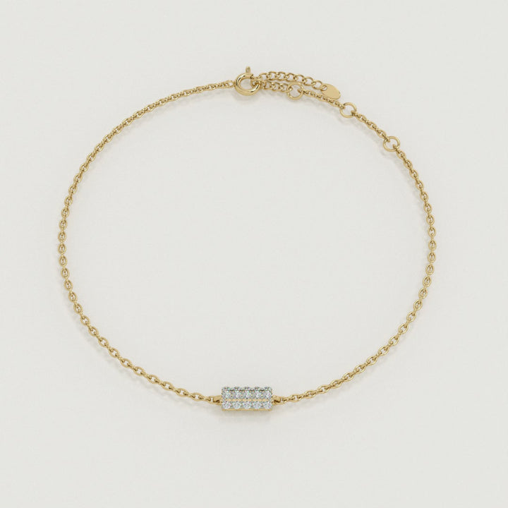 Golden Strobe 9KT 0.08 Carat Lab-Grown Diamond Bracelet-3