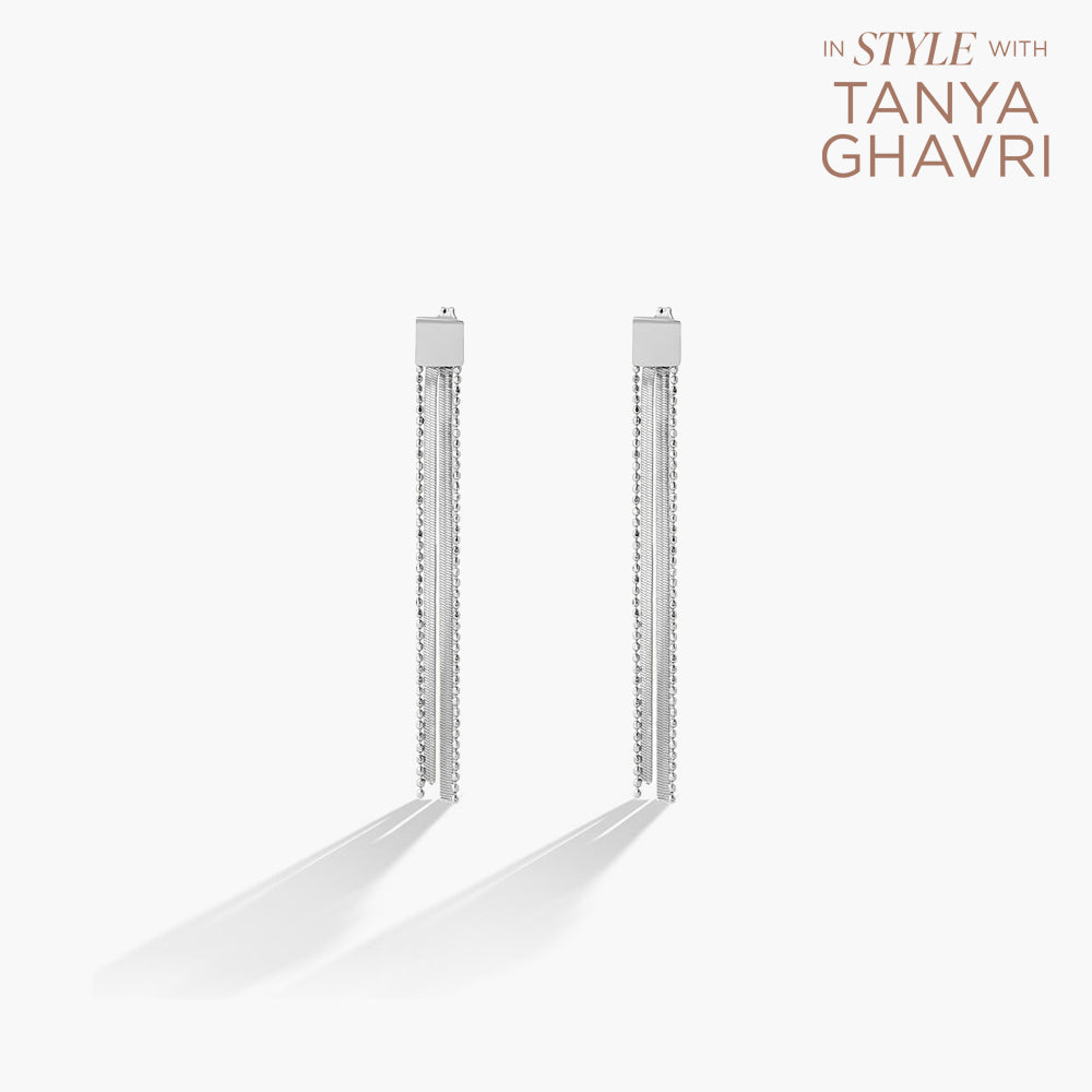 Contemporary Layered Chain Dangle Earrings