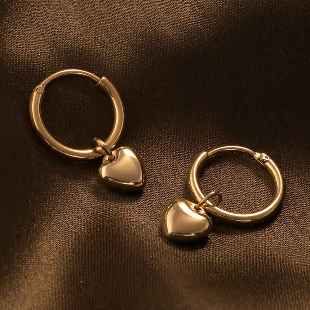 Oversized Oversized Heart Twist Statement Earrings, Vintage Inspired Gold Plated Pearl Earrings, 24k Gold Plated Heart Eye-Catching popular Costume Jewelry