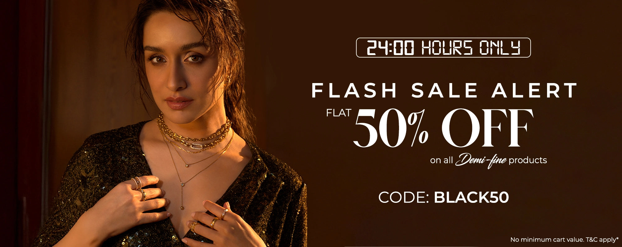 FLASH SALE - FLAT 50% OFF Banner
