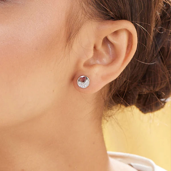 Pandora's Heart Stud Earrings- 925 Silver - Image 1