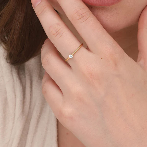 Dainty Solitaire Ring - Image 1