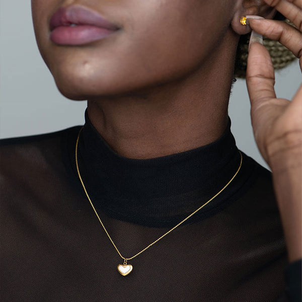 White Heart Necklace - Image 1