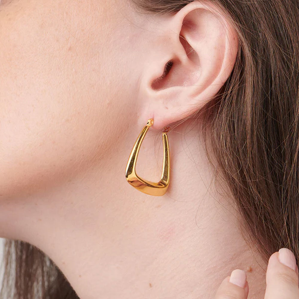 Monica Vinader Deia Chunky Hoop Earrings, Gold at John Lewis & Partners