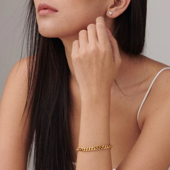 Shop Chunky Small Bracelet- 18k Gold Plated Palmonas-4