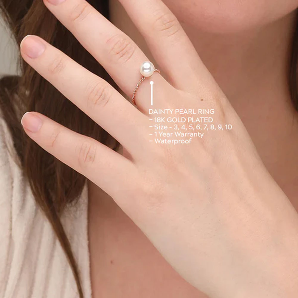 Dainty deals pearl ring