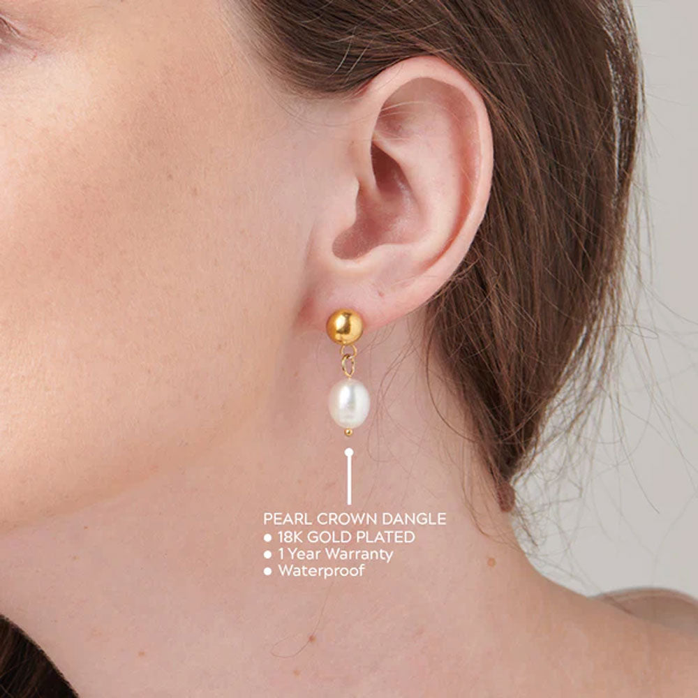 Dangling Pearl Drop Earring | FashionCrab.com