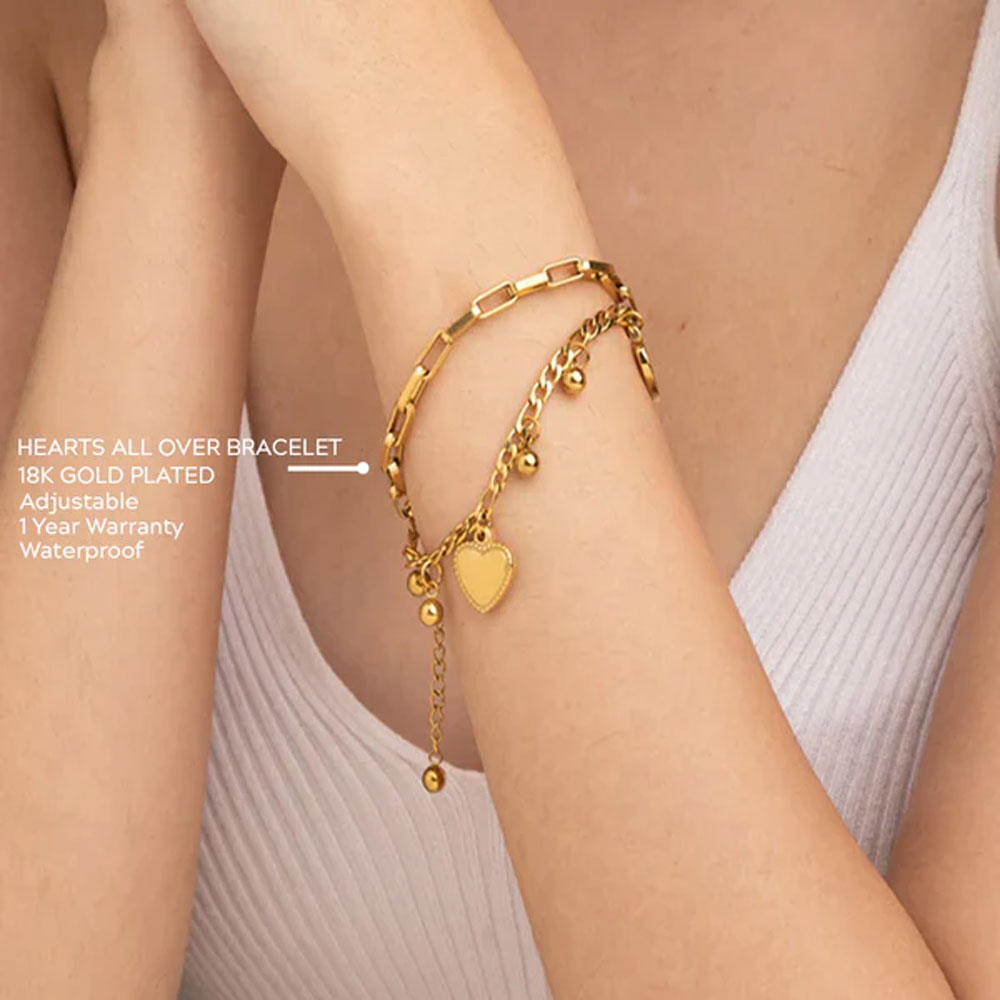 Gold chain hot sale bracelet 18k