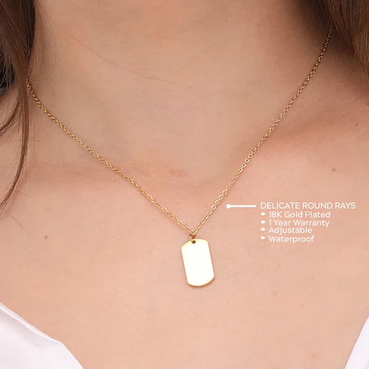 Shop Delicate Round Rays Necklace- 18k Gold Plated Palmonas-2