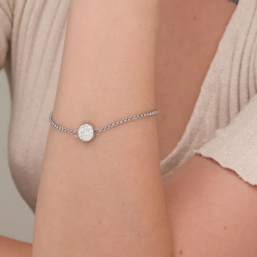 White Sparkle Bracelet- 18k White Gold Plated