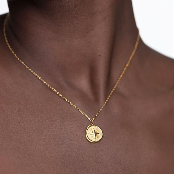 Shop North Star Necklace- 18k Gold Plated Palmonas-4