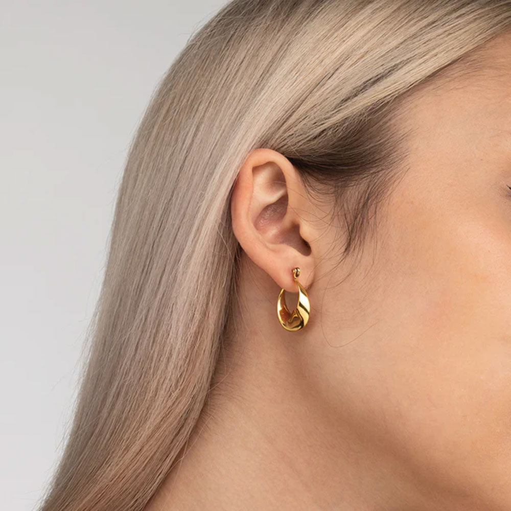 www.Nuroco.com - Minimalist Knot Hoop Earrings