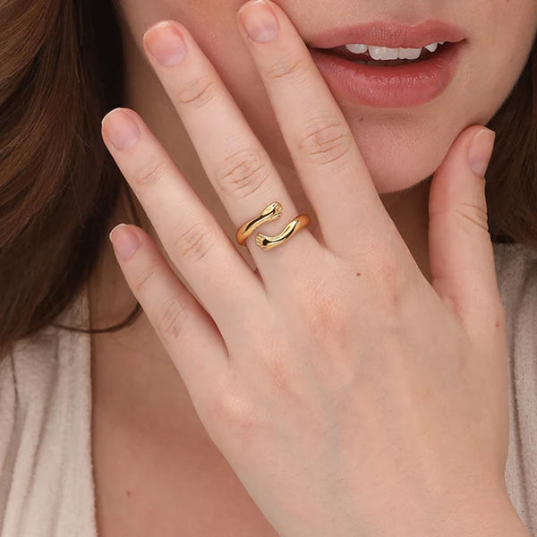 14K Solid Gold Sun Ring, Minimalist Ring, Stackable Rings For