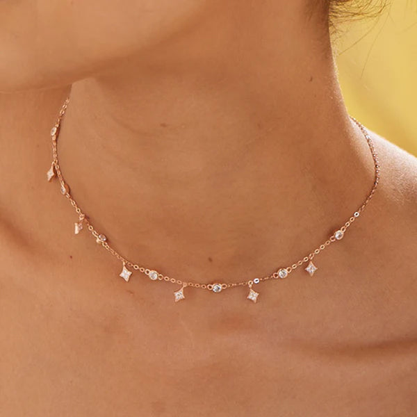Diamond Affair Necklace- 18k Rose Gold Vermeil - Image 1
