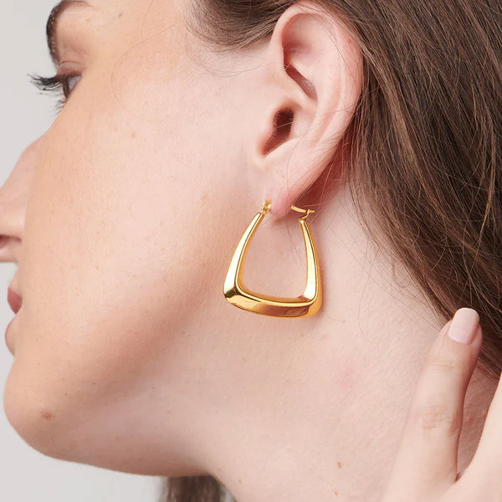 Brass Triangle Earrings – Say Anything... Jewelry by Stephanie Wilde