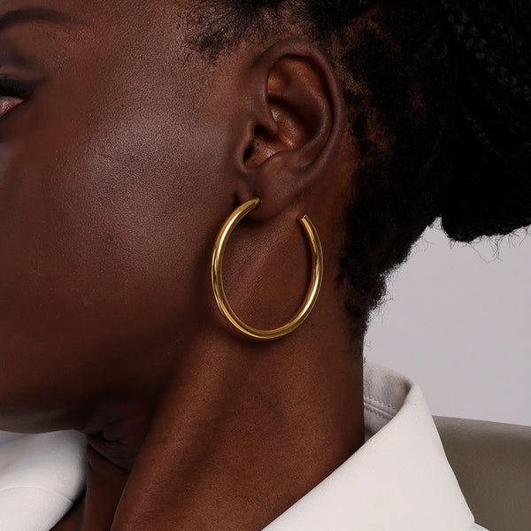 Timeless Styling C Hoops Earrings - Image 1