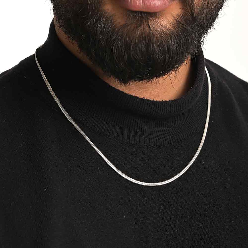 Snake Chain | Rhodium Plated | 4 MM - view 3