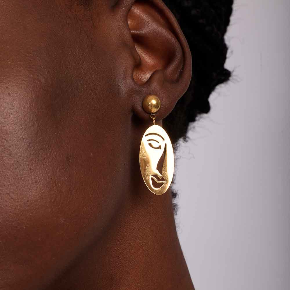 Face Drop Earrings