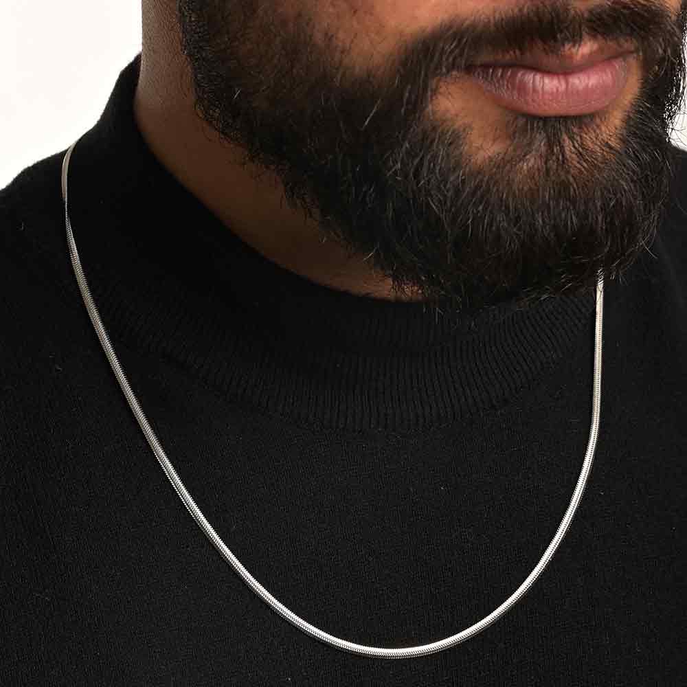 Snake Chain | Rhodium Plated | 4 MM - view 4