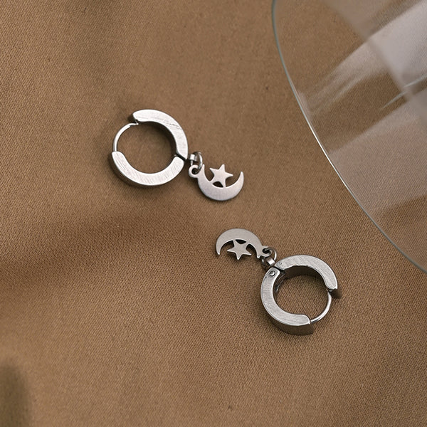 Shop Star Moon Hoop Earrings Palmonas-3